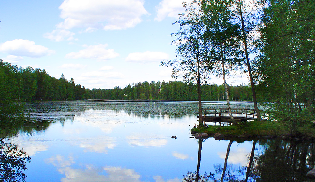 Gallträsk 2000-luvulla. Vy över Gallträsk på 2000-talet.